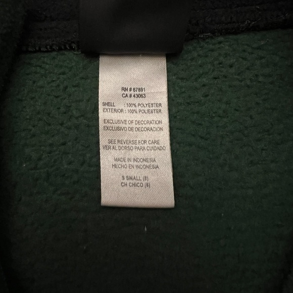 NFL New York Jets Reebok Fleece 1-4 Zip Pullover Jacket Youth Size 8 VTG - Picture 5 of 10